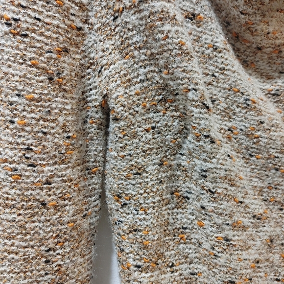 Anthropologie Little Yellow‎ Bird Wool Blend Cardigan Moto Sweater Cream Tan S - Picture 7 of 13